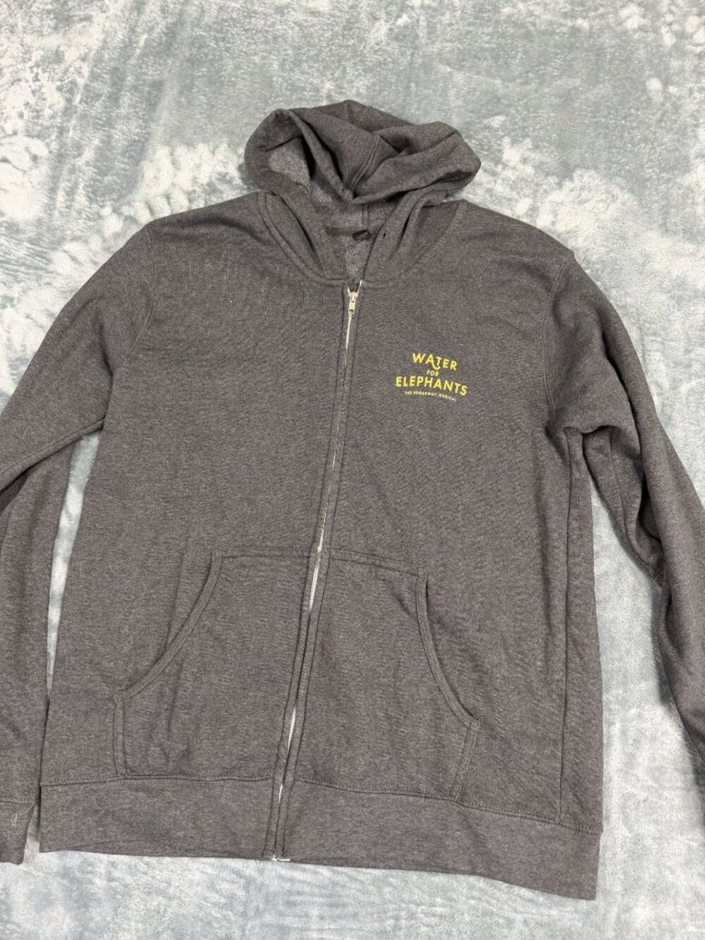 Water For Elephants Mens Gray Zip-Up Hoodie XL Creative Goods